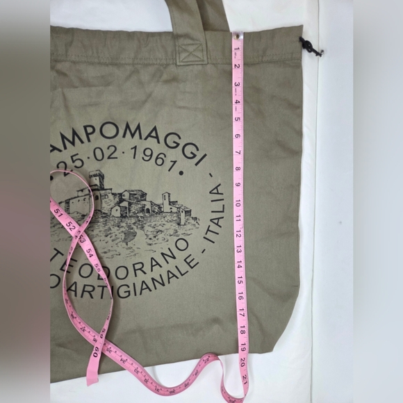 Campomaggi Olive Green Tote Bag Aprox 22" X 19" Inchs - Picture 9 of 9